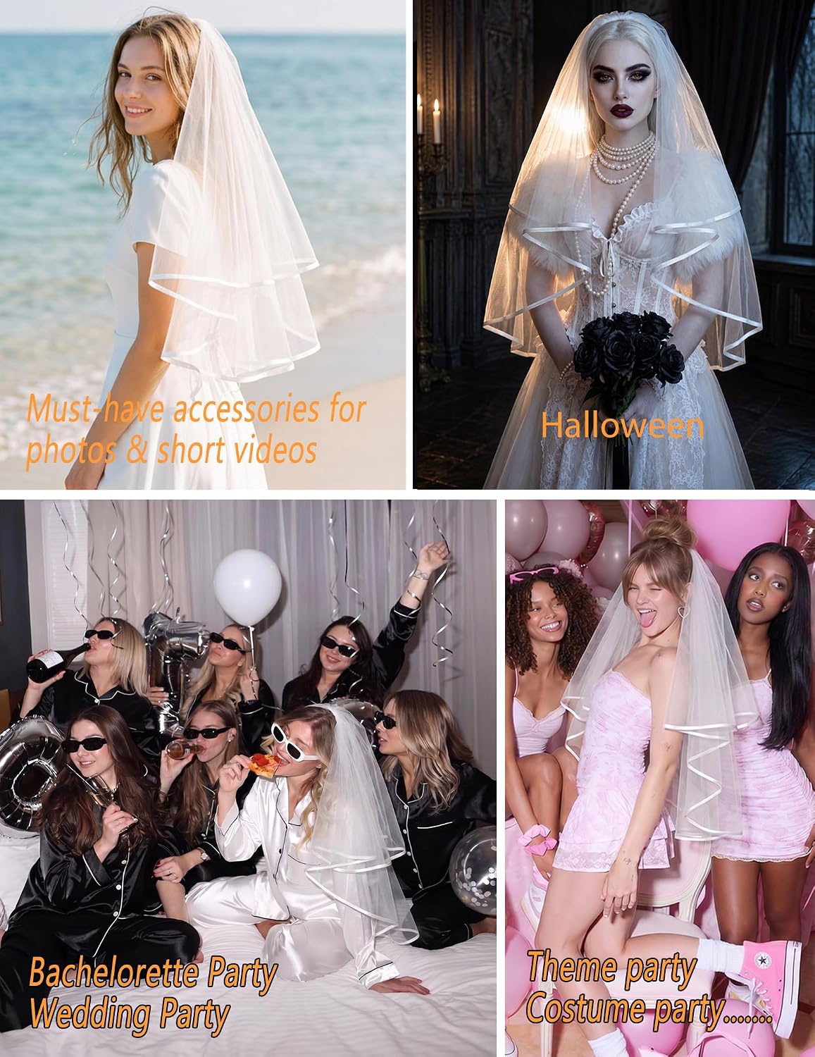 Avidlove Wedding Veil Bridal Veil, Bachelorette Party Accessories