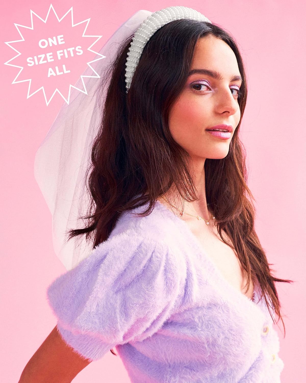 xo, Fetti Pearl Headband with Detachable Veil | Bachelorette Accessory Gift