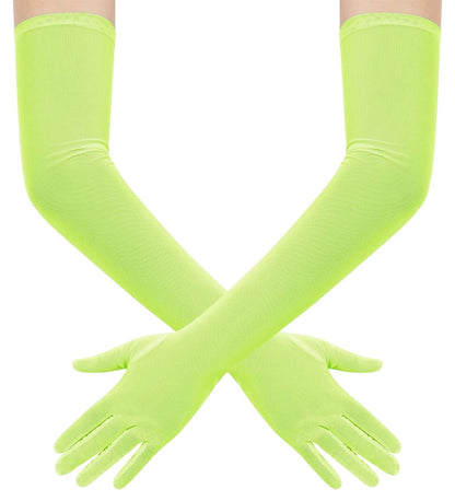 Hazhlko Women's Long Mesh Tulle Sheer Gloves Opera Party Gloves