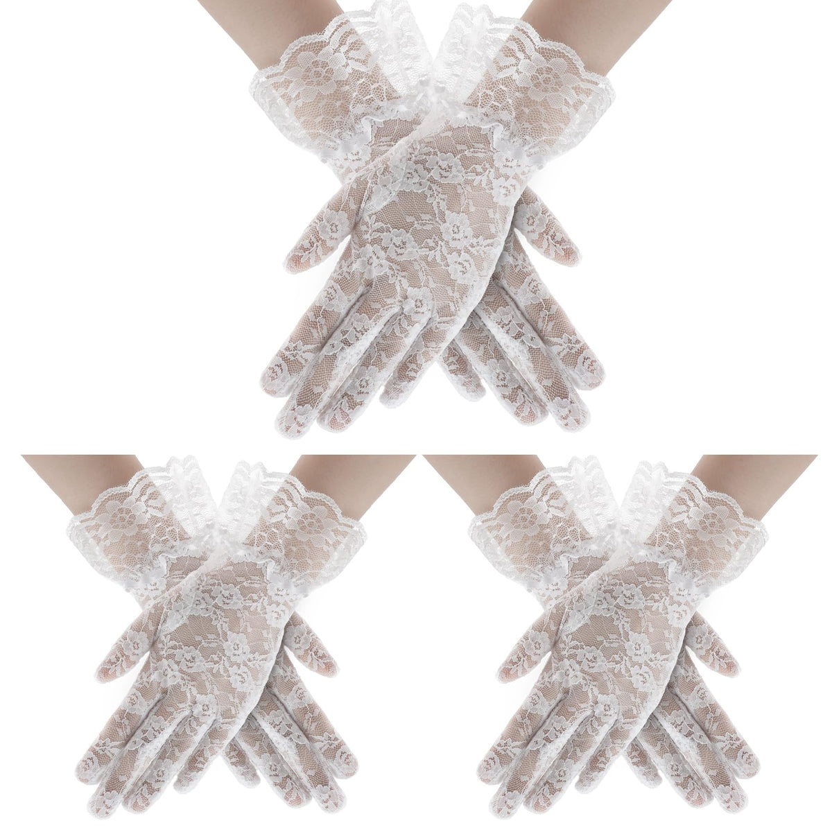 Lace Gloves for Wedding Tea Party, Evening Gloves for Women
