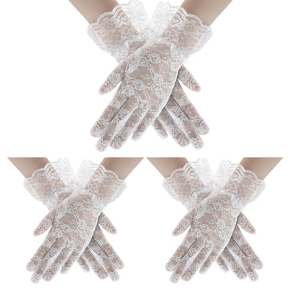 Lace Gloves for Wedding Tea Party, Evening Gloves for Women