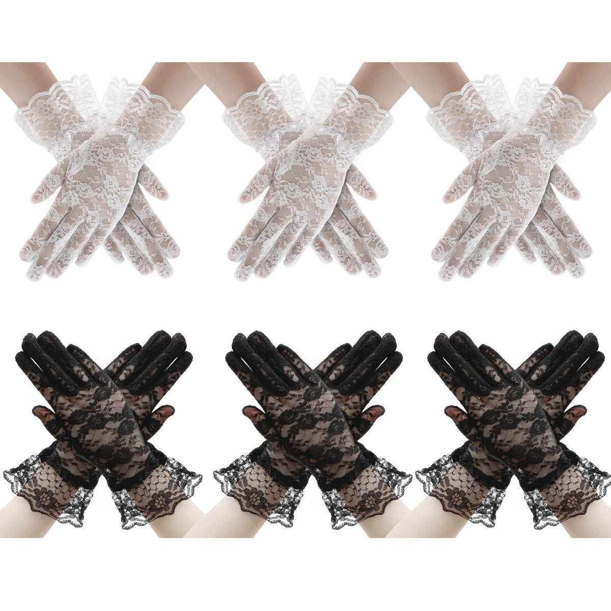 Lace Gloves for Wedding Tea Party, Evening Gloves for Women