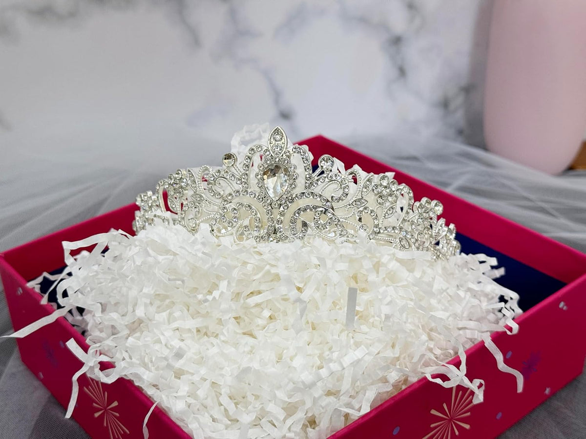JETKONG 3 Pcs Bachelorette Party Decorations Bridal Shower Crown, Bride to Be Sash&Veil for Women Bachelorette Party Gifts, Bachelorette Party Supplies, Gifts, Favors (Silver)