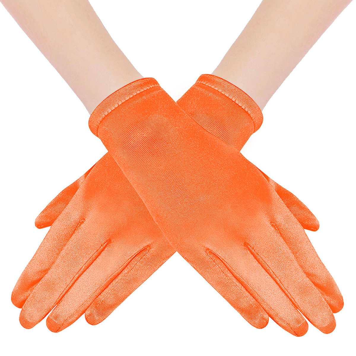 BABEYOND Short Satin Opera Gloves for Women 1920s Bridal Tea Party Gloves