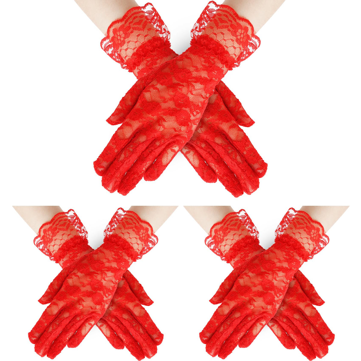 Lace Gloves for Wedding Tea Party, Evening Gloves for Women