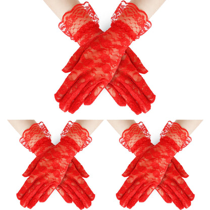 Lace Gloves for Wedding Tea Party, Evening Gloves for Women