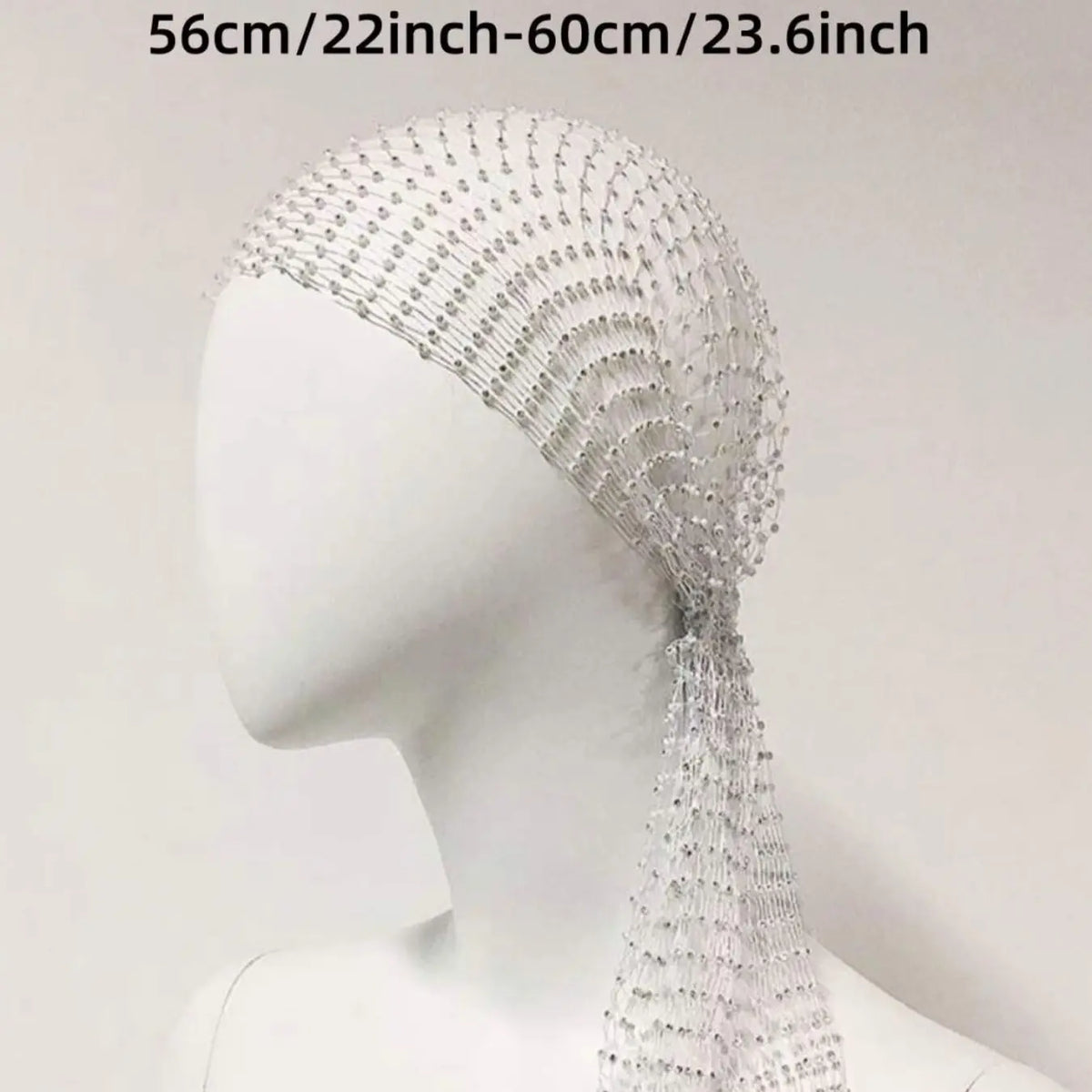 Rhinestone Fishnet Elastic Hairband, Glittering Mesh Veil Headpiece for Women, Bridal Headband, Fashion Accessory for Daily Wedding Party Dance