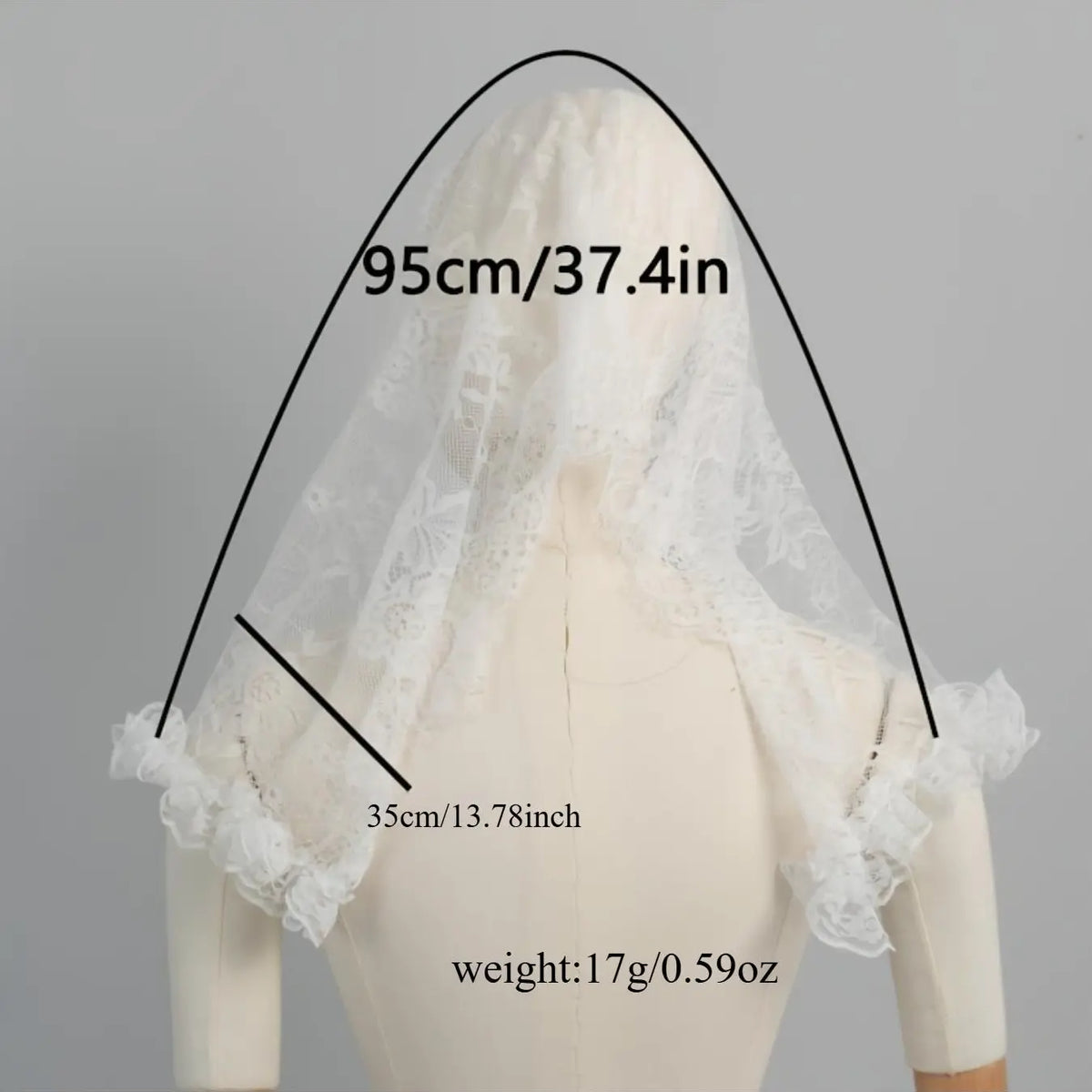 Bridal lace veil new style floral headpiece wedding accessory short sheer single-layer face cover