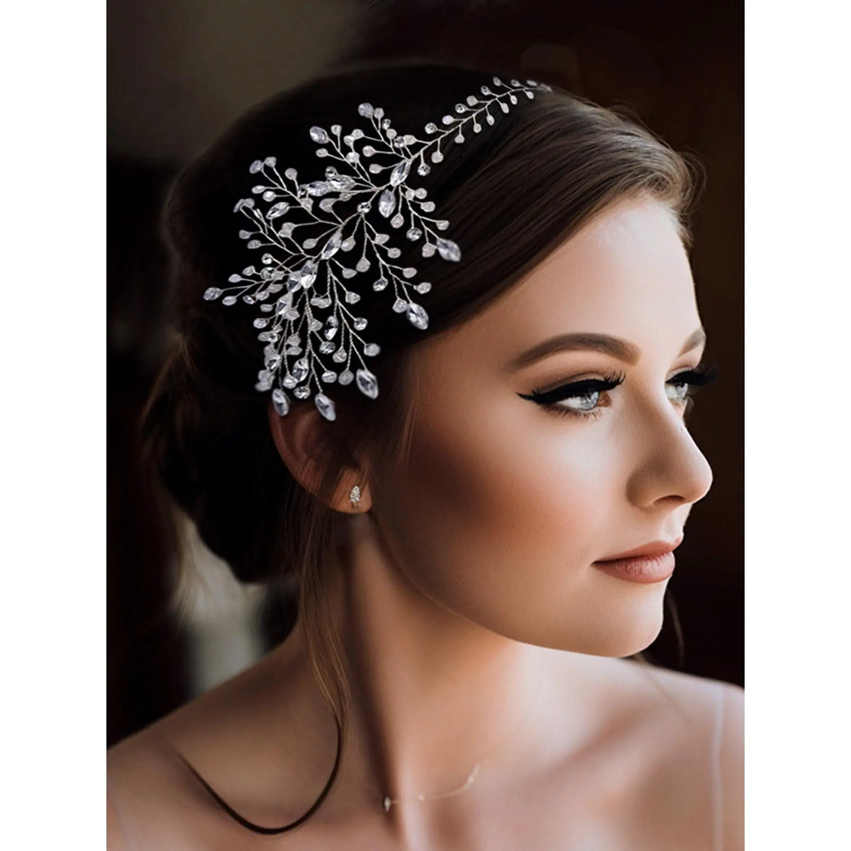 Rhinestone Decorated Headband, Elegant Bridal Headwear for Wedding Bridal Party Formal Occasions, Fashion Hair Accessories for Women