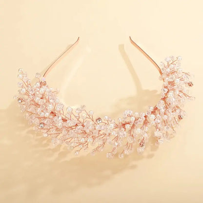 Luxury Pearl Crystal Bridal Tiara Headband