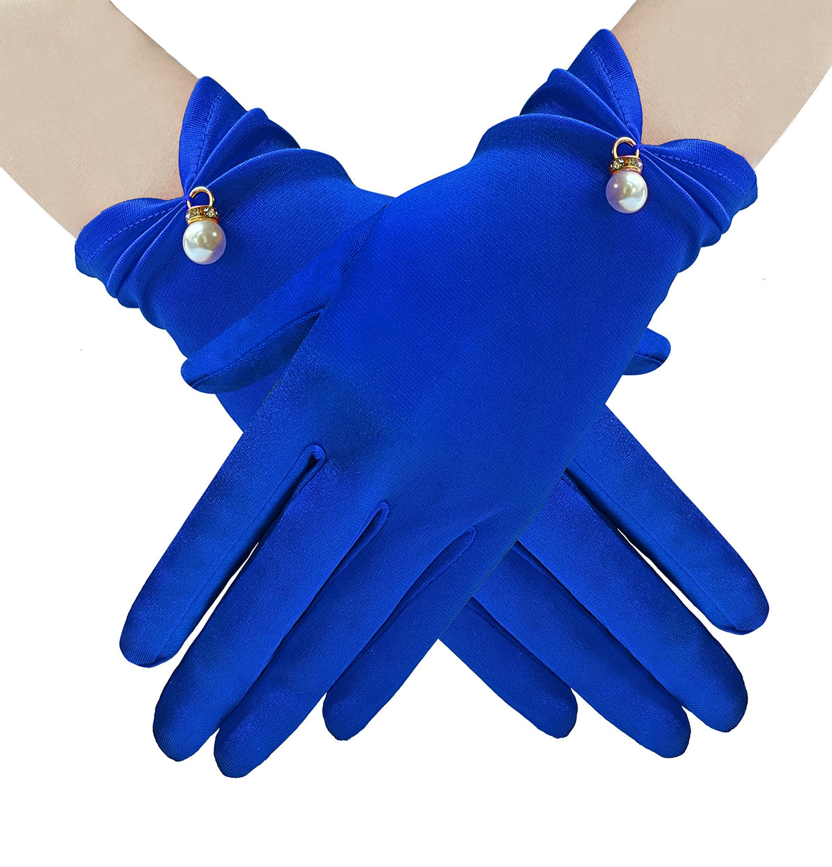 Gionforsy Floral Lace Gloves for Bridal Elegant Short Wrist Opera Gloves