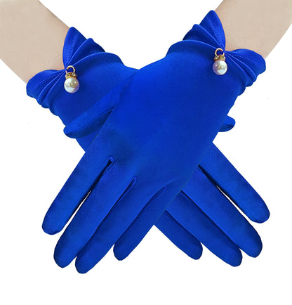 Gionforsy Floral Lace Gloves for Bridal Elegant Short Wrist Opera Gloves