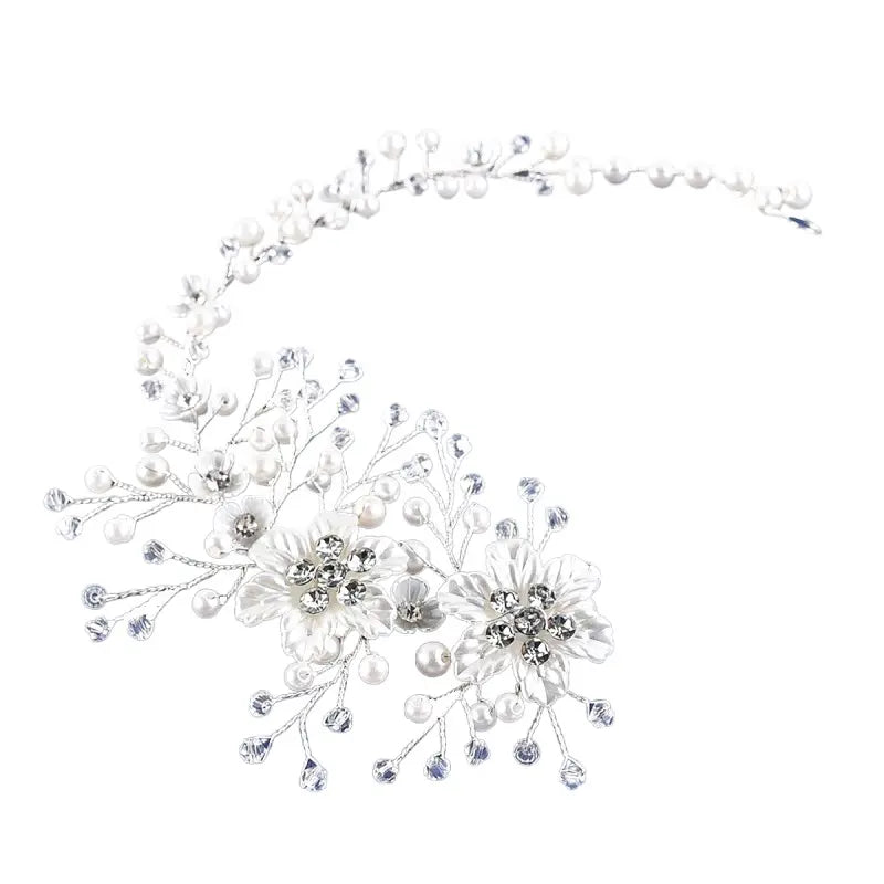 Sophisticated Women's Wedding Hair Band - Artificial Pearls, Alloy, and Resin, Lightweight and Stylish Bridal Accessory