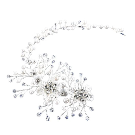 Sophisticated Women's Wedding Hair Band - Artificial Pearls, Alloy, and Resin, Lightweight and Stylish Bridal Accessory