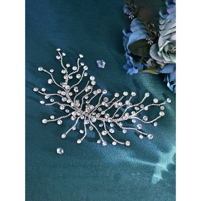 Rhinestone Decorated Bridal Headband, Elegant Bridal Headwear for Wedding Bridal Party Formal Occasions, Fashion Hair Accessories for Women