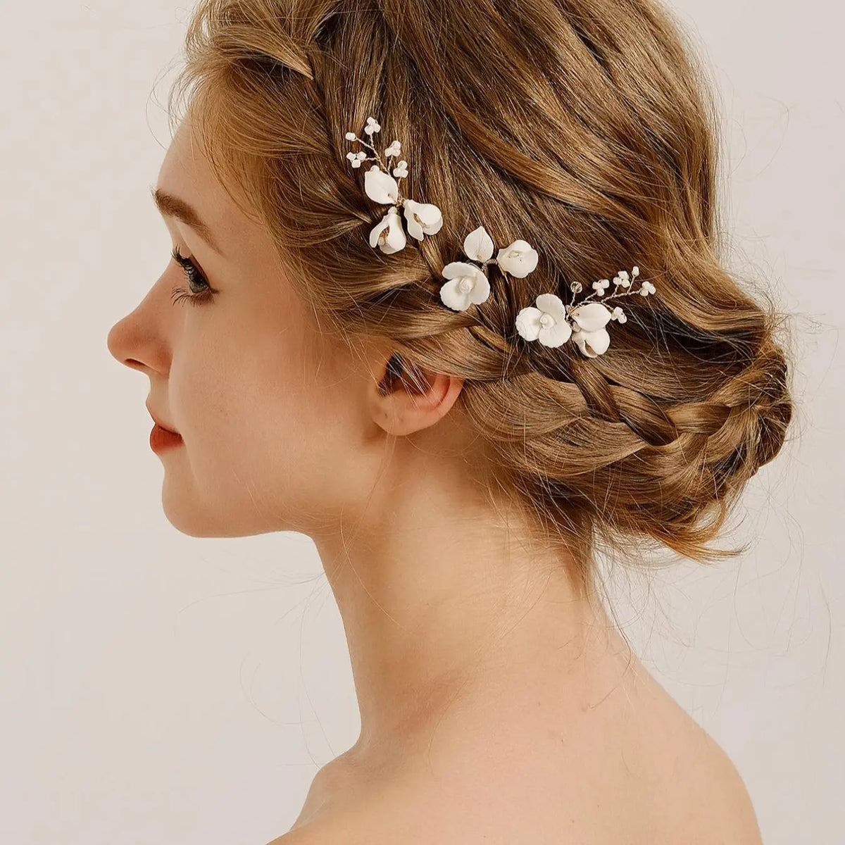 Flower Design Hair Pin, Elegant Hair Accessories for Wedding Bridal Party Formal Occasions, Fashion Hair Accessories for Women & Girls