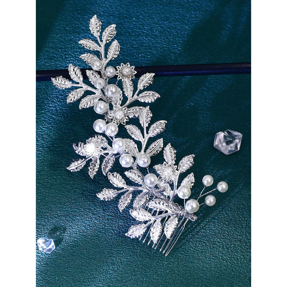 Rhinestone Decorated Leaf Design Headband, Elegant Bridal Headwear for Wedding Bridal Party Formal Occasions, Fashion Hair Accessories for Women