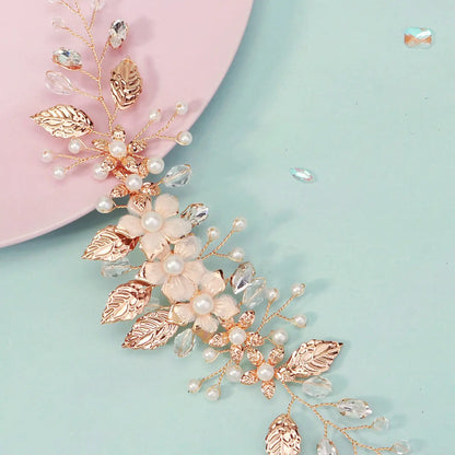 Handmade Braided Bridal Headpiece, Elegant Floral Hairband, Perfect Wedding & Bridesmaid Accessory, Unique Handcrafted Design