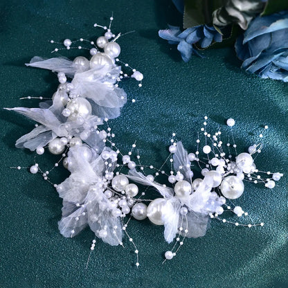 Elegant Sweet Women's Hairband Vintage Pearl Mesh Design, Perfect for Weddings Parties Dance Performances Holiday Dates
