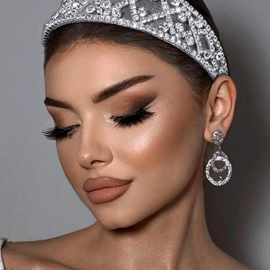 Rhinestone Decorated Bridal Headband, Elegant Bridal Headwear for Wedding Bridal Party Formal Occasions, Fashion Hair Accessories for Women