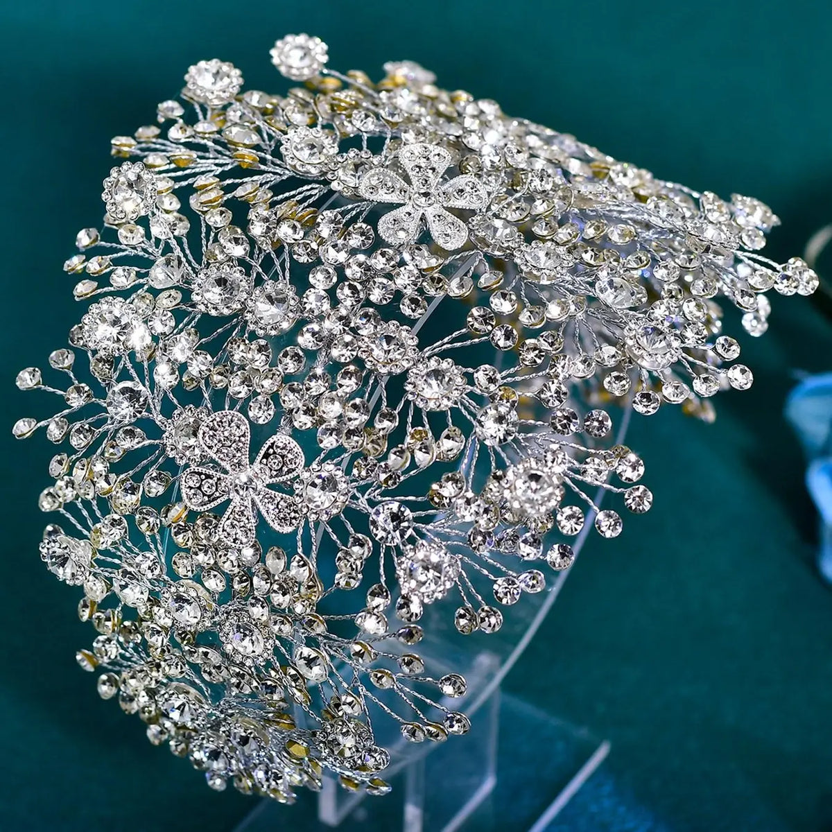 Luxurious Rhinestone Headband, Fashionable Wedding Bride Hair Accessory, Elegant Lady Party Holiday Festival Gathering Photo Decoration