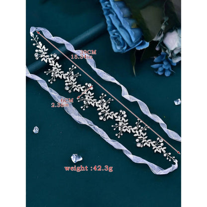 Leaf Design Bridal Headband, Elegant Rhinestone Decor Headband for Wedding Bridal Party Formal Occasions, Fashion Hair Accessories for Women