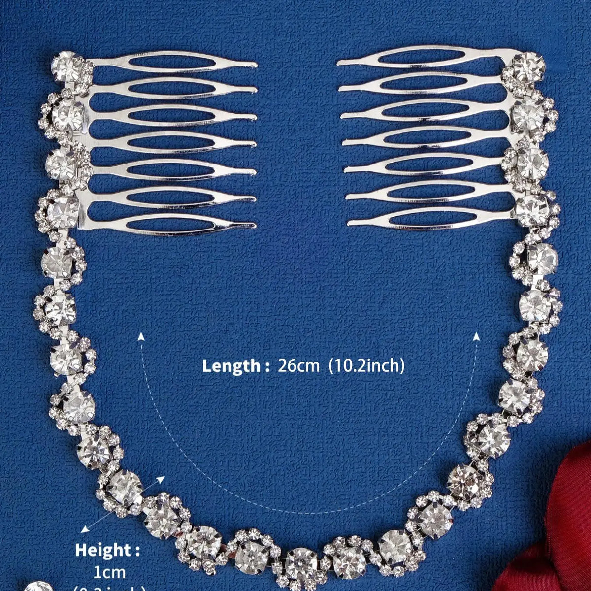 1 Piece Rhinestones Decor Hair Clip, Minimalist Elegant Plain Rhinestones Flower Design Hair Pin, Simple Design All-match Hair Accessories, Bridal Headwear, Decoration