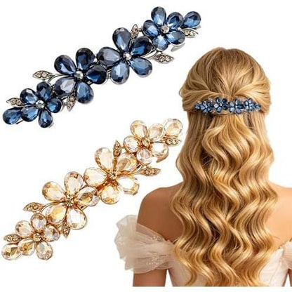 4 count Rhinestone Hair Clips for Women Hair Barrettes  Bridal hair accessories for Wedding Party Everyday