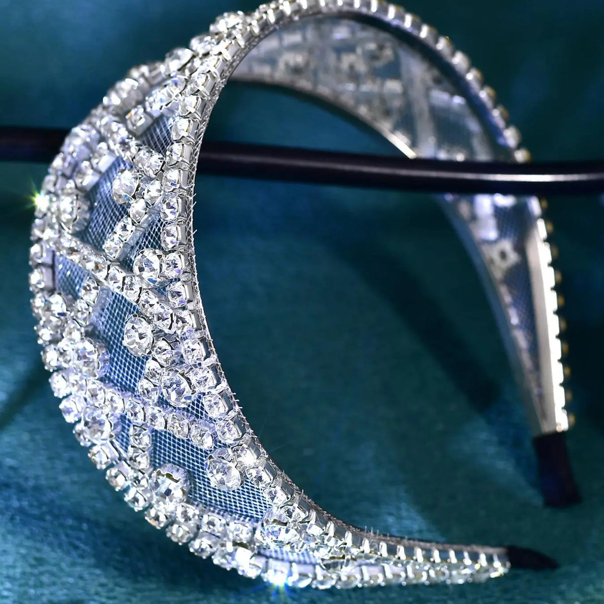 Rhinestone Decorated Bridal Headband, Elegant Bridal Headwear for Wedding Bridal Party Formal Occasions, Fashion Hair Accessories for Women