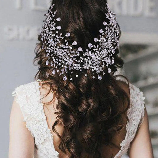 Elegant Rhinestone Detailing Hair Comb Set, Shiny Charm Women's Hair Accessories, Wedding Party Event Hairstyle Decor, Geometric Pattern