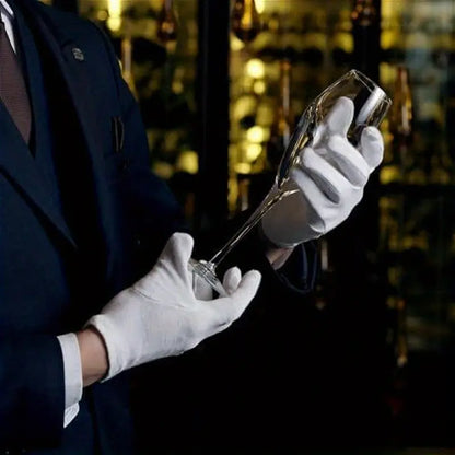 1 Pair White Elegant Formal Gloves, Polyester Dress Gloves for Party Performance Swing Dance Jewelry Care