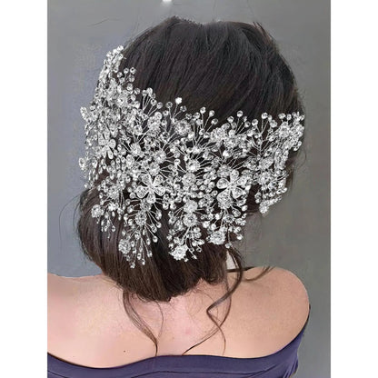 Luxurious Rhinestone Headband, Fashionable Wedding Bride Hair Accessory, Elegant Lady Party Holiday Festival Gathering Photo Decoration