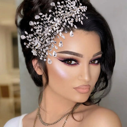 Elegant Rhinestone Detailing Hair Comb Set, Shiny Charm Women's Hair Accessories, Wedding Party Event Hairstyle Decor, Geometric Pattern