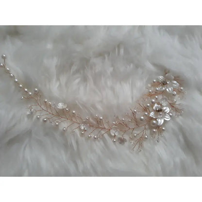 Sophisticated Women's Wedding Hair Band - Artificial Pearls, Alloy, and Resin, Lightweight and Stylish Bridal Accessory