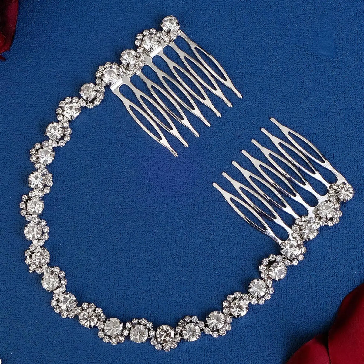 1 Piece Rhinestones Decor Hair Clip, Minimalist Elegant Plain Rhinestones Flower Design Hair Pin, Simple Design All-match Hair Accessories, Bridal Headwear, Decoration