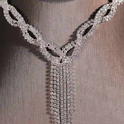 A set of classic rhinestone crowns, necklaces, and earrings for brides, 4 wedding jewelry sets, Bridal accessories, Bridal Accessory, suitable for weddings, parties, gatherings
